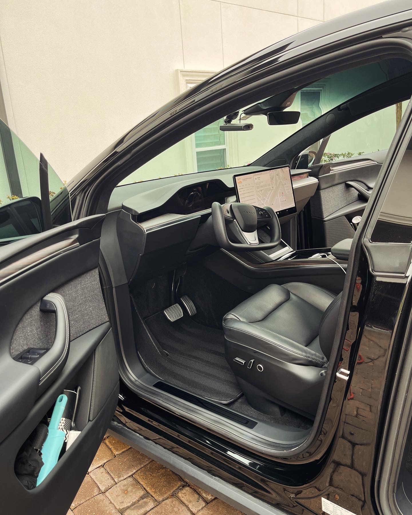 Interior detailing — clean Tesla cabin